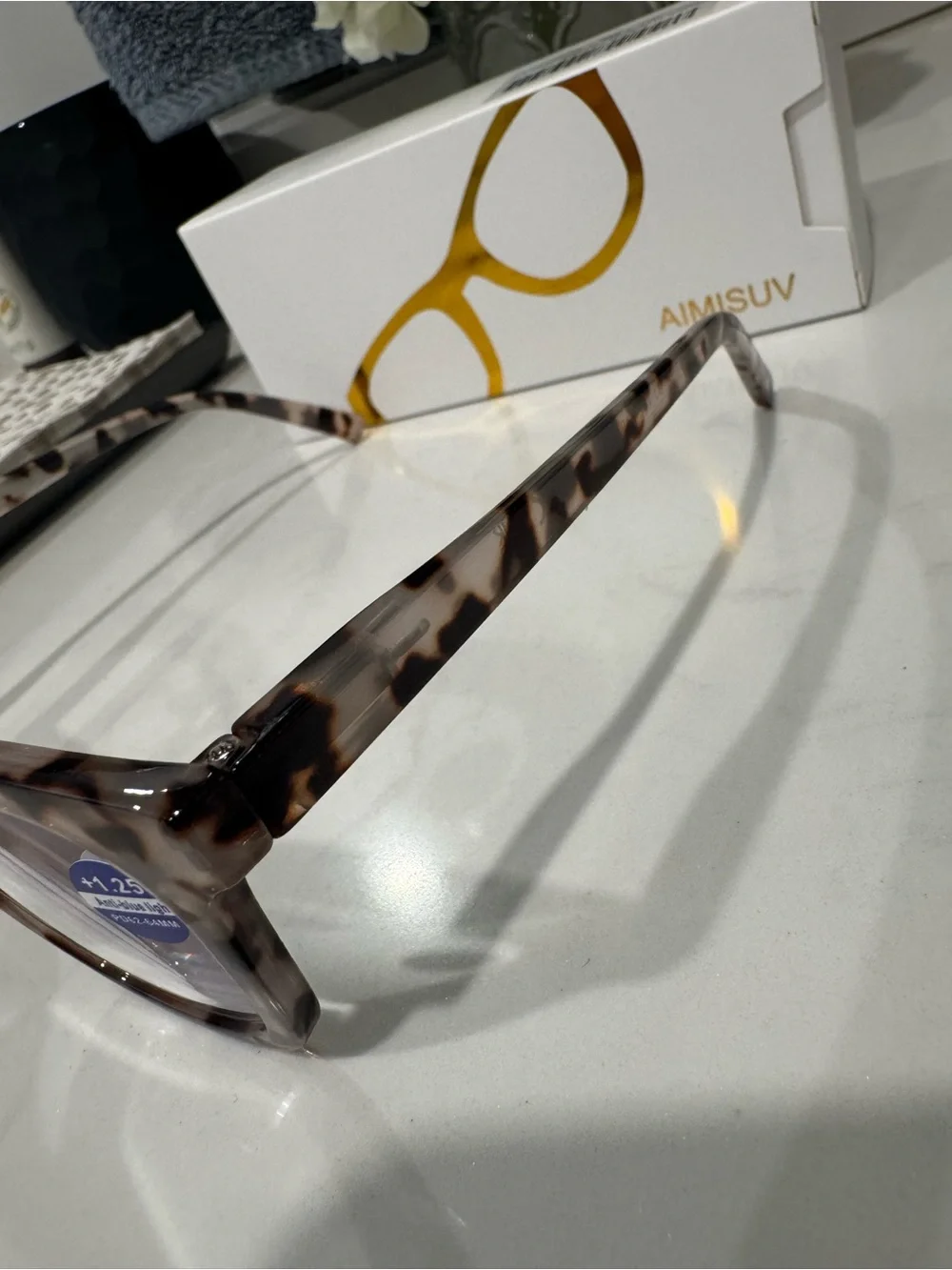 Women's Tortoiseshell Blue Light Reading Glasses (+1.25)